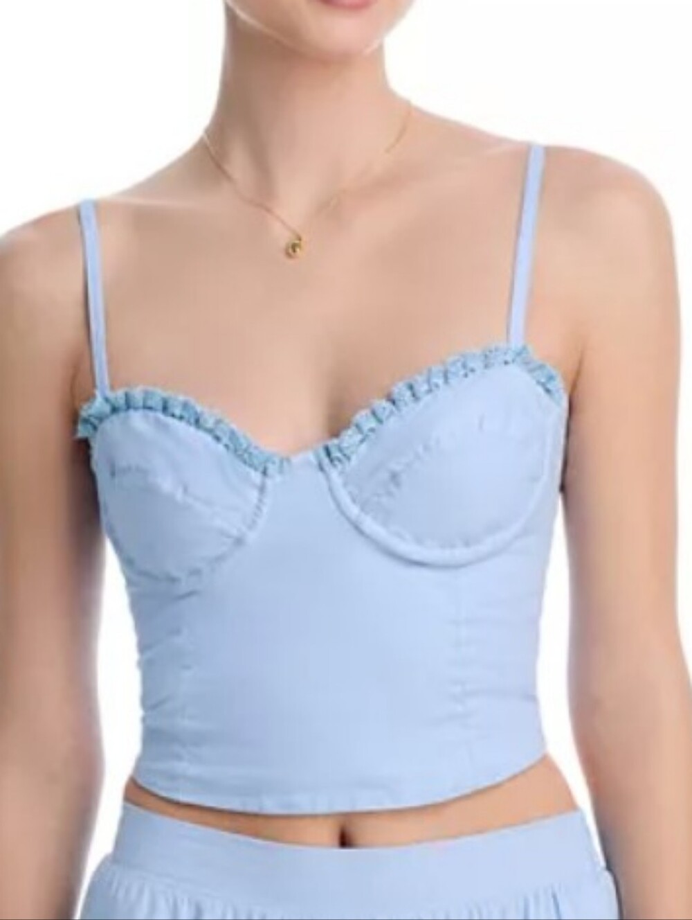 Peixoto Josie Cami Ruffle Bustier Crop Top